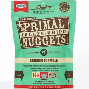 'BUNDLE DEAL': Primal Chicken Formula Grain-Free Freeze-Dried Dog Food 14oz dog grooming shampoo collar crate feeding supplies