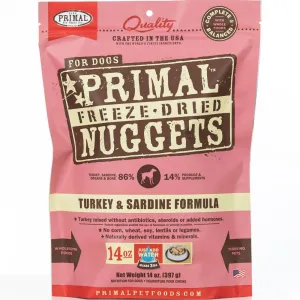 'BUNDLE DEAL': Primal Turkey & Sardine Formula Grain-Free Freeze-Dried Dog Food dog grooming shampoo collar crate feeding supplies