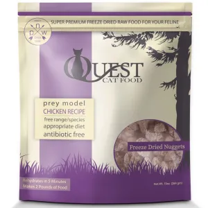 'BUNDLE DEAL': Quest Prey Model Chicken Recipe Grain-Free Freeze-Dried Raw Cat Food 10oz cat general supplies cat toys cat grooming cat food cat litter