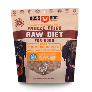'BUNDLE DEAL w FREE FD TREATS': Boss Dog Chicken Grain-Free Freeze-Dried Raw Dog Food 12oz horse supplement horse vitamins animal probiotics livestock digestive aid horse immune booster