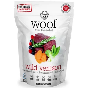 'BUNDLE DEAL': WOOF Wild Venison Freeze Dried Raw Dog Food dog grooming shampoo collar crate feeding supplies