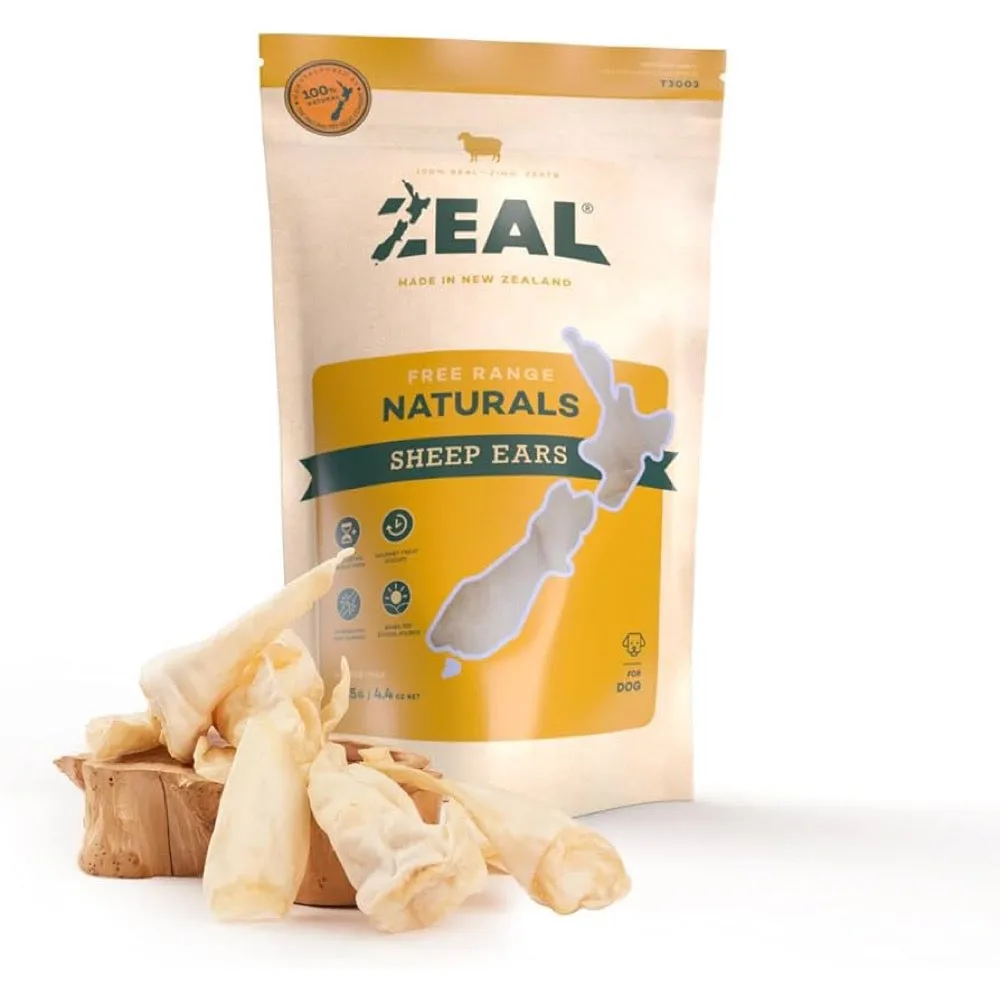 'BUNDLE DEAL': Zeal Free Range Naturals Sheep Ears Dog Treats 125g dog grooming shampoo collar crate feeding supplies