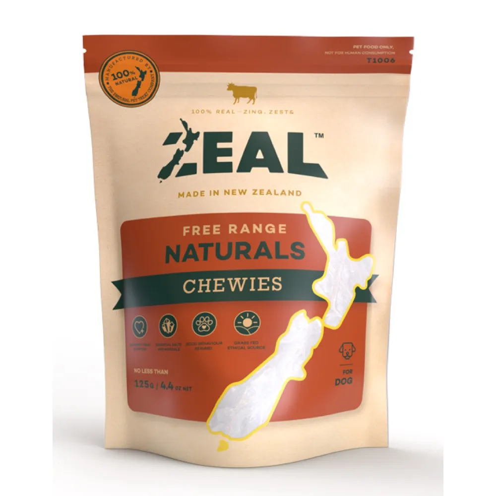 'BUNDLE DEAL': Zeal Free Range Naturals Veal Chewies Dog Treats 125g dog grooming shampoo collar crate feeding supplies
