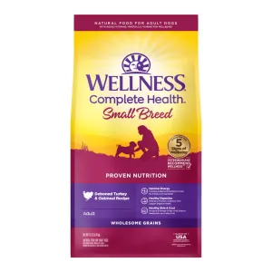 'BUNDLE DEAL/FREE FD TREATS': Wellness Complete Health Small Breed Adult Turkey & Oatmeal Dry Dog Food dog grooming shampoo collar crate feeding supplies