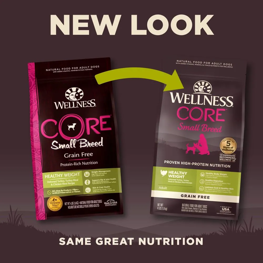 'BUNDLE DEAL/FREE FD TREATS': Wellness CORE Grain-Free Small Breed Healthy Weight Dry Dog Food