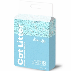 BUNDLE DEAL: Altimate Pet Baby Powder Tofu & Bentonite Clumping Cat Litter 6L kitten supplies kitten toys kitten food kitten litter box kitten bed