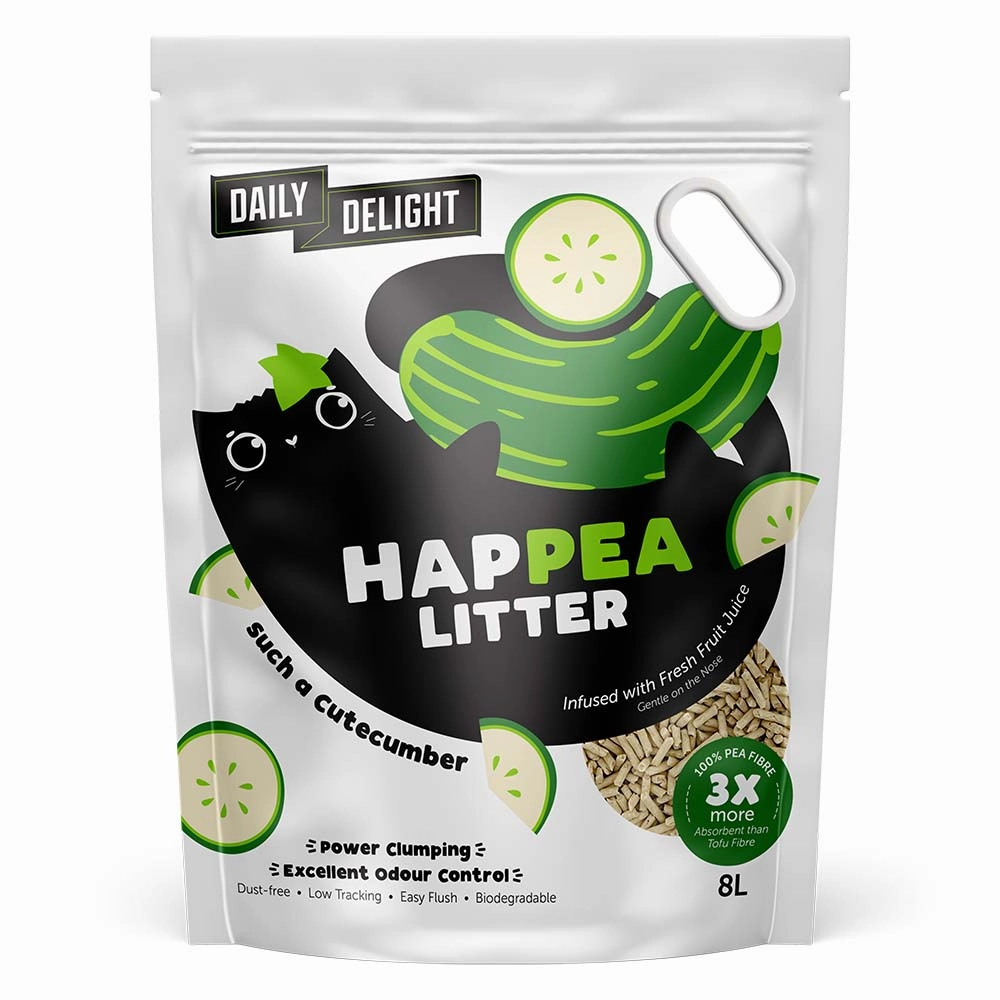 BUNDLE DEAL: Daily Delight Happea Such A Cutecumber (Cucumber) Clumping Cat Litter 8L kitten supplies kitten toys kitten food kitten litter box kitten bed