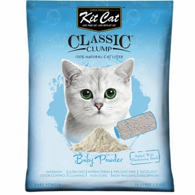 BUNDLE DEAL: Kit Cat Classic Clump Baby Powder Clay Cat Litter 10L pet health pet wellness pet pain relief pet probiotic pet calming