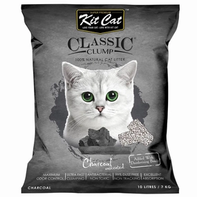 BUNDLE DEAL: Kit Cat Classic Clump Charcoal Clay Cat Litter 10L pet health pet wellness pet pain relief pet probiotic pet calming