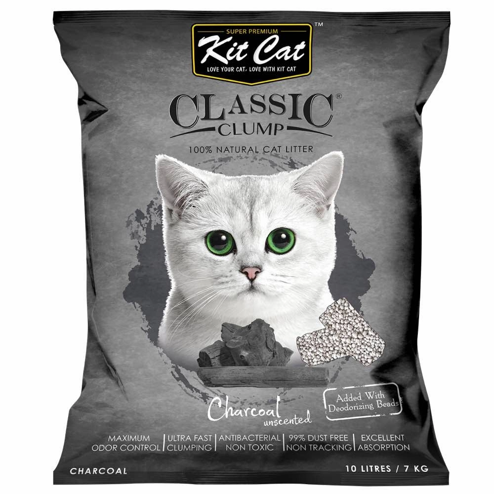 BUNDLE DEAL: Kit Cat Classic Clump Charcoal Clay Cat Litter 10L pet health pet wellness pet pain relief pet probiotic pet calming