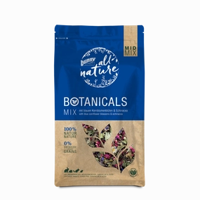 Bunny Nature Botanicals Mid Mix Blue Cornflower Blossoms & Echinacea 120g hamster food guinea pig food rabbit hay rodent treats mouse food