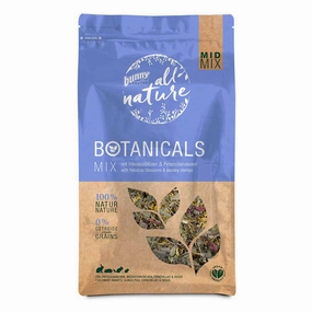 Bunny Nature Botanicals Mid Mix Hibiscus Blossoms & Parsley Stems 150g cat vitamins cat digestive aid cat immune support cat joint supplement cat skin supplement