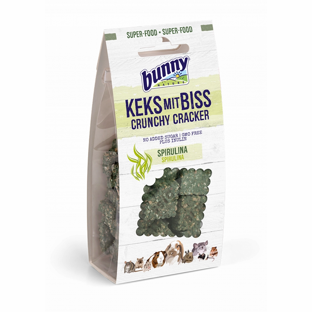Bunny Nature Crunchy Cracker Spirulina 50g cat vitamins cat digestive aid cat immune support cat joint supplement cat skin supplement