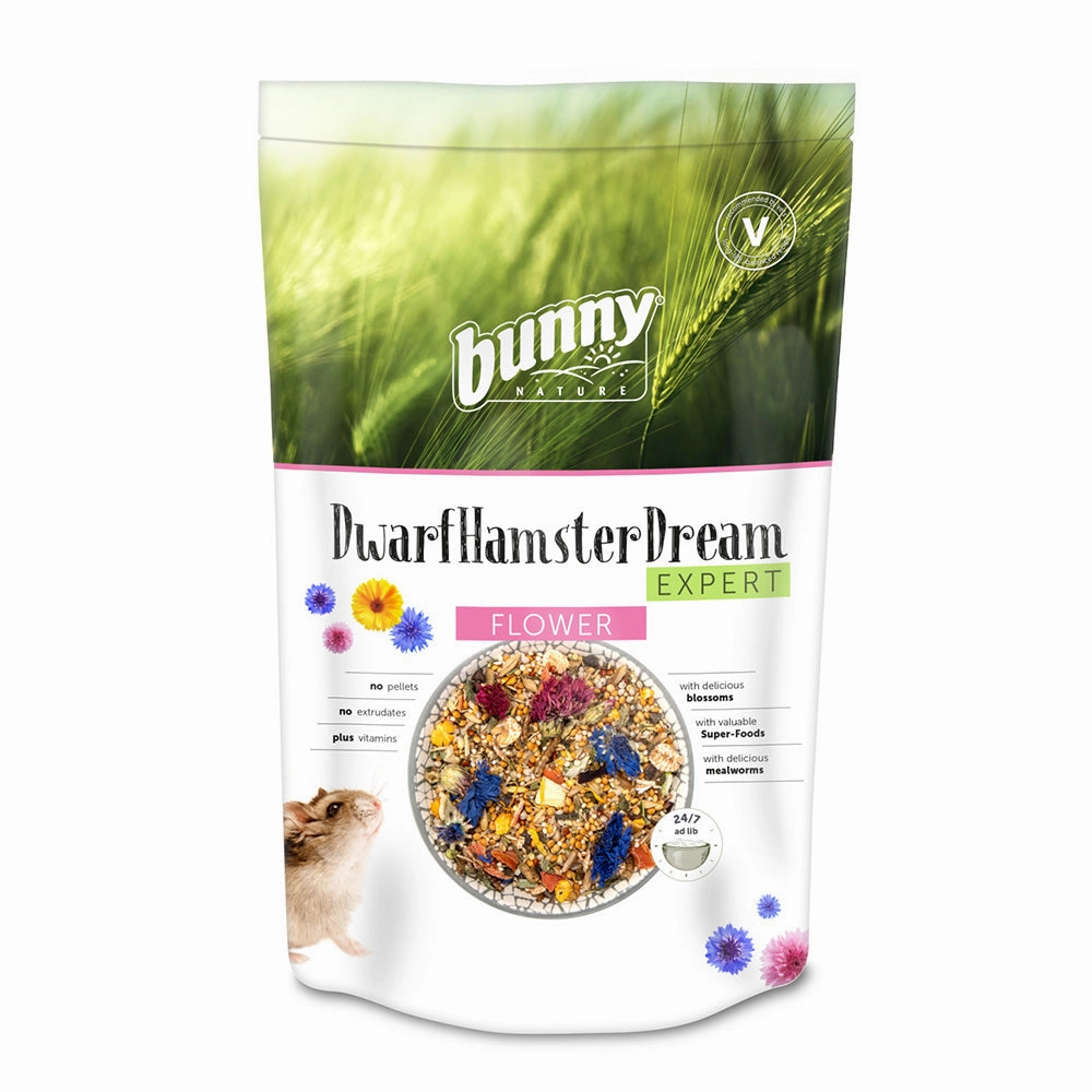 Bunny Nature DwarfHamsterDream Expert Flower 500g hamster food guinea pig food rabbit hay rodent treats mouse food