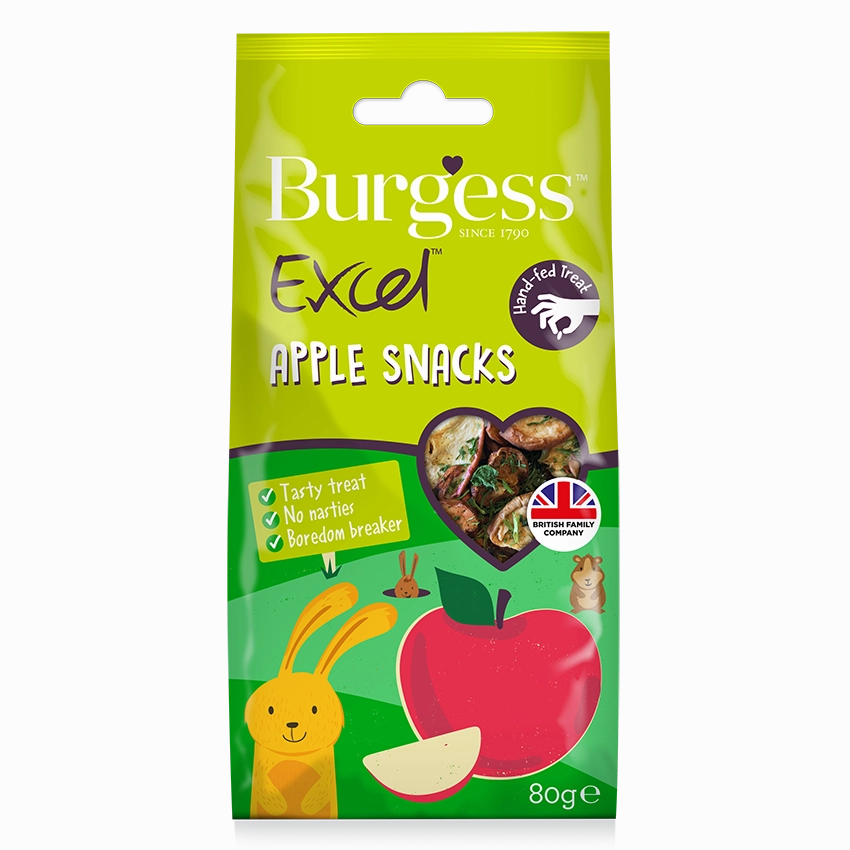 Burgess Excel Apple Snacks 80g kitten health kit kitten booster vitamins kid cat immune kitten digestion kitten omega 3