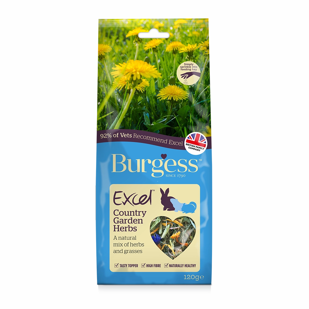 Burgess Excel Country Garden Herbs 120g dog water fountain slow feeder automatic dog feeder gravity feeder dog food dispenser