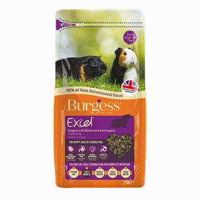 Burgess Excel Guinea Pig Nuggets with Blackcurrant & Oregano 2kg cat vitamins cat digestive aid cat immune support cat joint supplement cat skin supplement