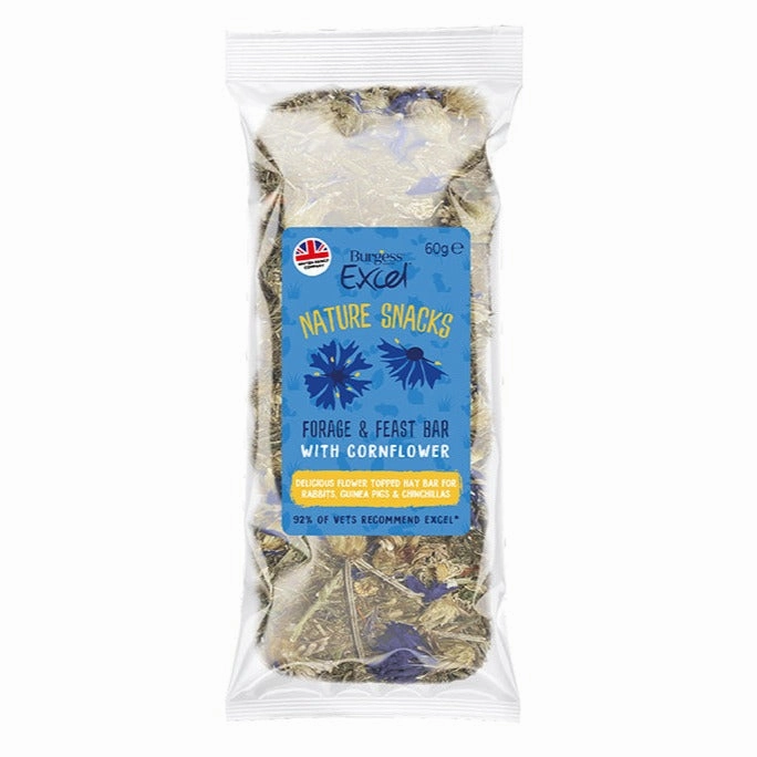 Burgess Excel Nature Snacks Forage & Feast Bar with Cornflower 60g kitten health kit kitten booster vitamins kid cat immune kitten digestion kitten omega 3