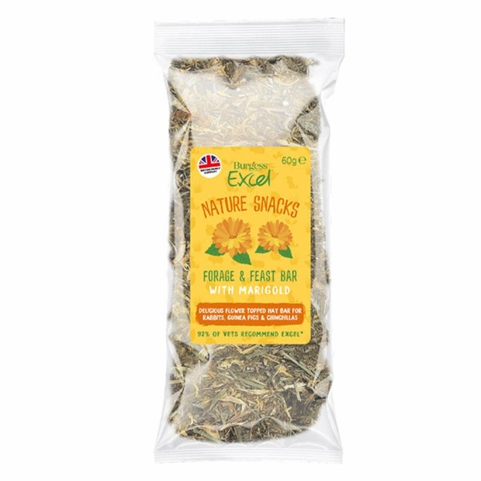 Burgess Excel Nature Snacks Forage & Feast Bar with Marigold 60g dog water fountain slow feeder automatic dog feeder gravity feeder dog food dispenser