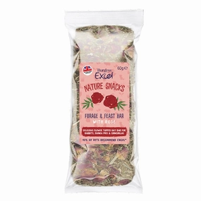 Burgess Excel Nature Snacks Forage & Feast Bar with Rose 60g kitten health kit kitten booster vitamins kid cat immune kitten digestion kitten omega 3