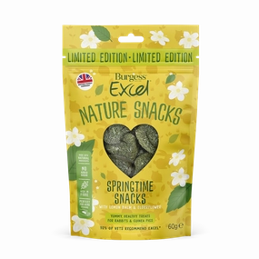 Burgess Excel Nature Snacks Springtime Snacks with Lemon Balm & Elderflower 60g kitten health kit kitten booster vitamins kid cat immune kitten digestion kitten omega 3