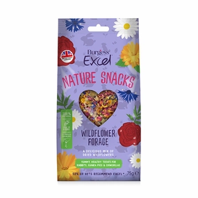 Burgess Excel Nature Snacks Wildflower Forage 75g puppy starter kit puppy crate puppy collar puppy pee pad puppy food
