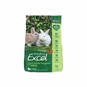 Burgess Excel Rabbit Adult Nuggets with Mint 1.5kg hamster food guinea pig food rabbit hay rodent treats mouse food