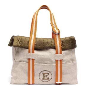Canvas Bag And Military Green Dog Carrier dog bowtie leather collar dog charm dog party wear dog scarf set