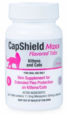 CapShield Maxx Flavored Tabs for Cats, 7-15 lbs cat grooming cat shampoo cat conditioner cat comb cat grooming glove