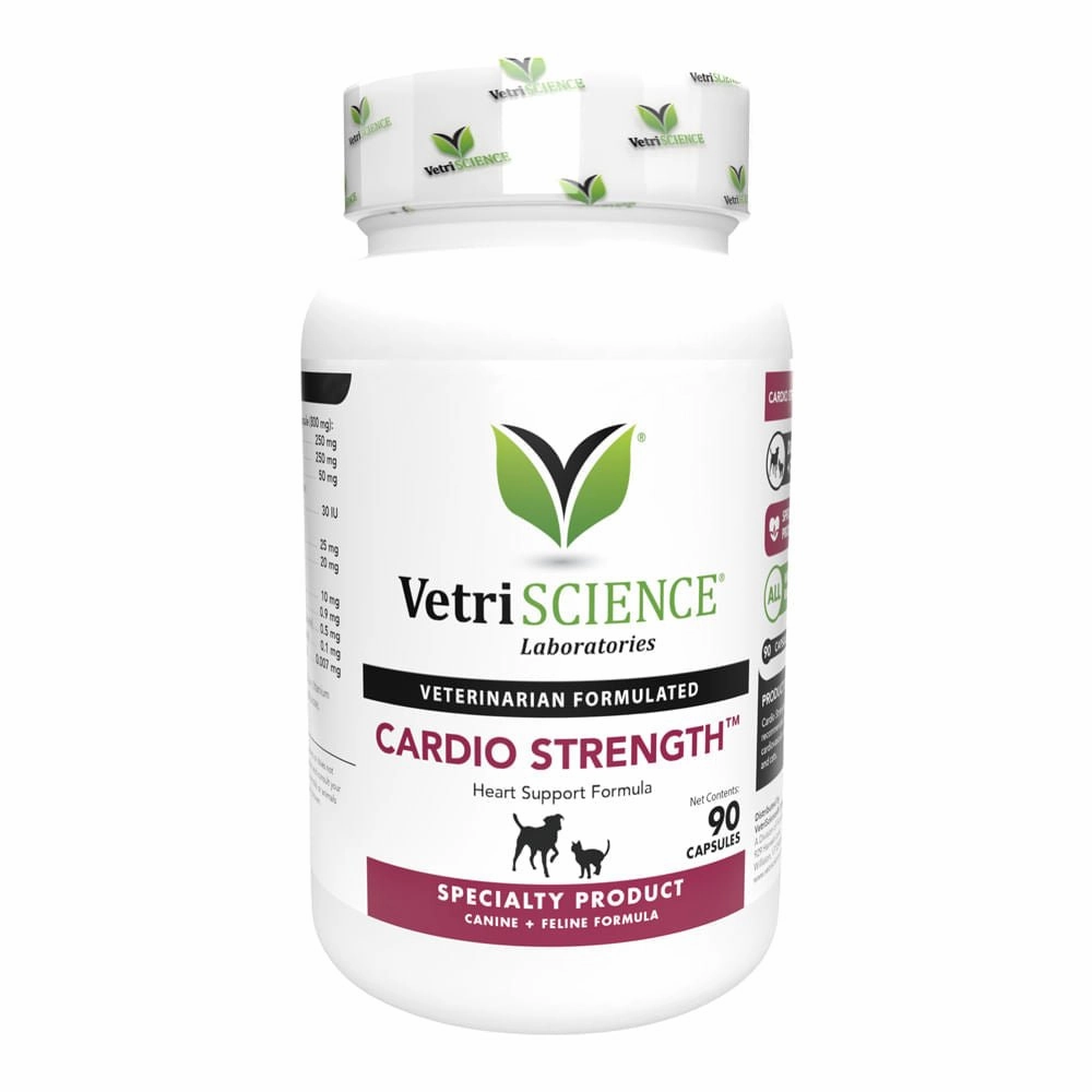 Cardio-Strength Heart Support Formula for Cats & Dogs, 90 Caps cat climbing tree cat hammock cat steps cat grooming kit cat safety gate