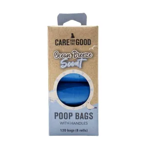 Care For The Good Poop Bags Ocean Breeze 8Rolls 120Bags dog training treats training clicker crate training set travel bowl portable water bottle