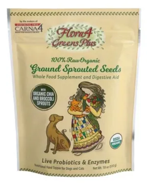 Carna4 Flora4 Greens   Sprouted Seeds 18oz bag pig feed piglet nutrition pig food pellets pig vitamins pig treats