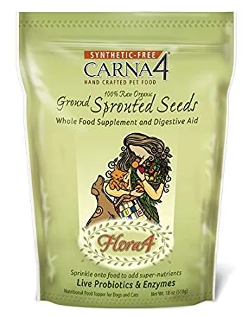 Carna4 Flora4 Ground Sprouted Seeds 18oz bag pig feed piglet nutrition pig food pellets pig vitamins pig treats