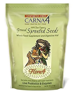 Carna4 Flora4 Ground Sprouted Seeds 18oz bag pig feed piglet nutrition pig food pellets pig vitamins pig treats