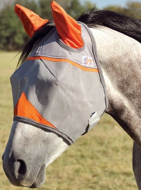 Cashel Crusader Fly Mask with Ears, Orange pet shampoo pet brush pet wipes pet scissors pets comb