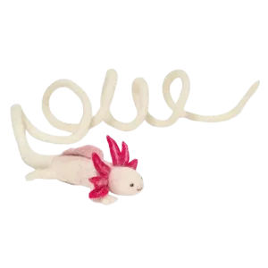 Cat In the Box LLC Wool Axolotl Cat Toy W/ 5' Tether cat toys interactive cat toys cat teaser wand cat balls cat laser pointer