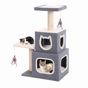 Cat Hideaway & Scratcher cat scratchers cat towers cat window perch cat heating pad cat calming spray