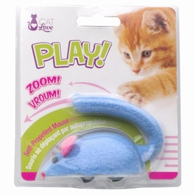 Cat Love Play Zippy Mouse (Blue) cat treats catnip grass for cats organic cat grass cat grass seeds