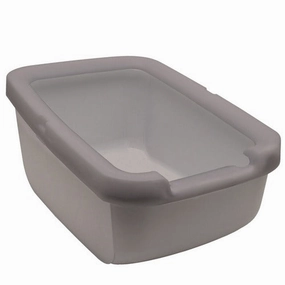 Catit Cat Litter Pan With Litter Shield Rim In Grey kitten supplies kitten toys kitten food kitten litter box kitten bed