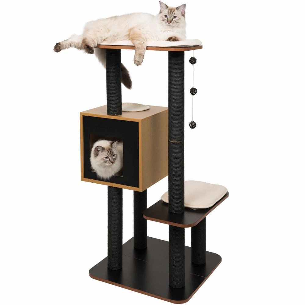 Catit Vesper V-High Base In Black Cat Condo cat leash cat bowtie cat hat cat bandana cat costume