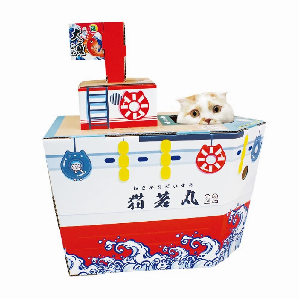 CattyMan Fishing Boat Cat Playing Box cat treats catnip grass for cats organic cat grass cat grass seeds