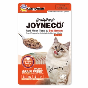 CattyMan Joyneco Red Meat Tuna & Sea Bream Grain-Free Pouch Cat Food 60g x 12 dog travel bag car seat cover pet carrier for car training leash dog training whistle