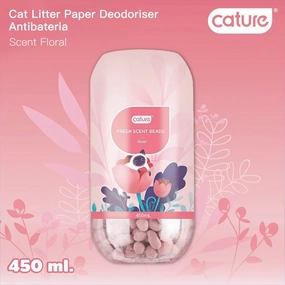 Cature Floral Fresh Scent Beads Cat Litter Deodoriser 450ml kitten supplies kitten toys kitten food kitten litter box kitten bed
