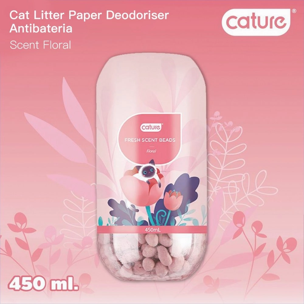 Cature Floral Fresh Scent Beads Cat Litter Deodoriser 450ml kitten supplies kitten toys kitten food kitten litter box kitten bed