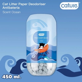 Cature Ocean Fresh Scent Beads Cat Litter Deodoriser 450ml kitten supplies kitten toys kitten food kitten litter box kitten bed