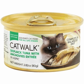 Catwalk Skipjack Tuna with Anchovies Entree In Aspic Canned Cat Food 80g pet health pet wellness pet pain relief pet probiotic pet calming