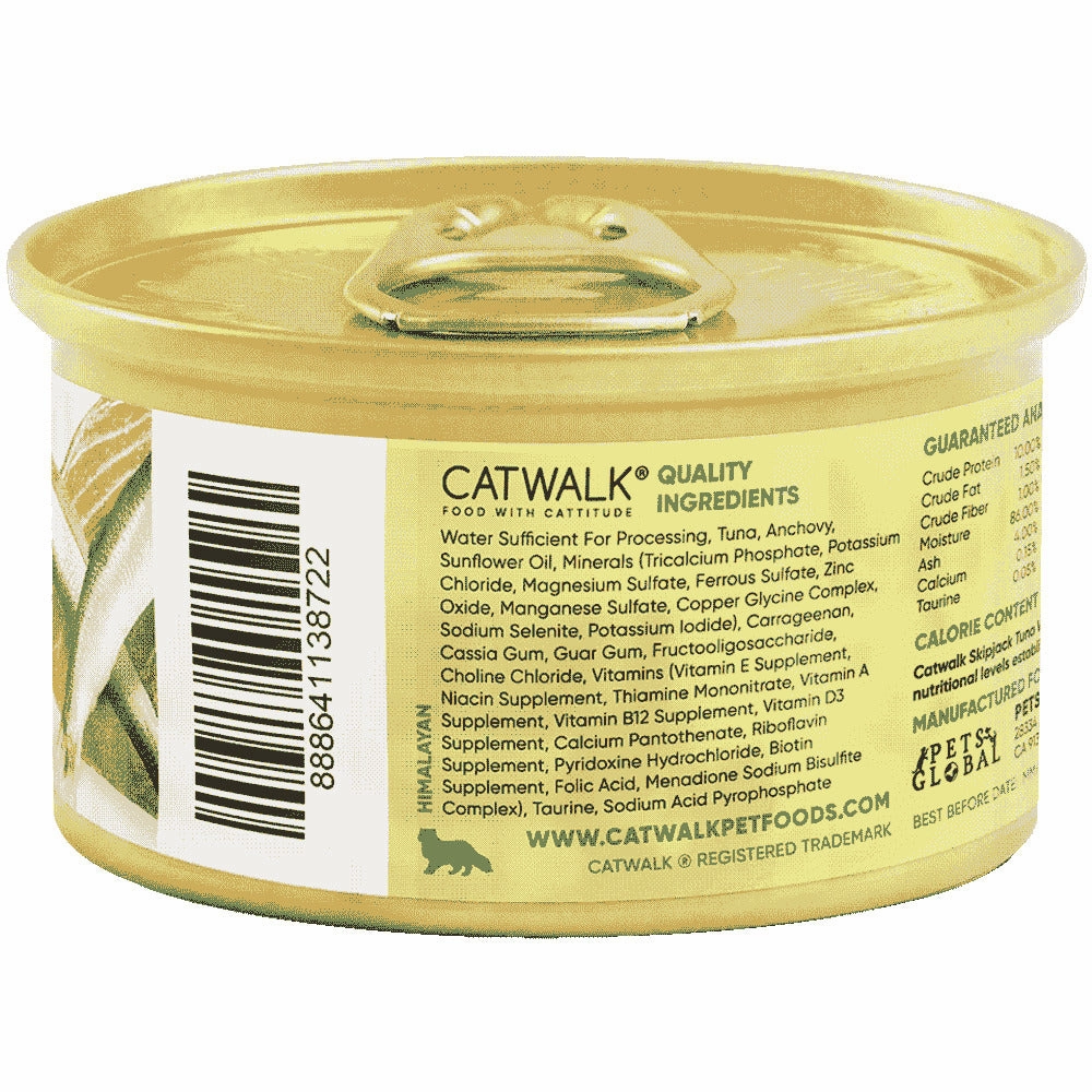Catwalk Skipjack Tuna with Anchovies Entree In Aspic Canned Cat Food 80g