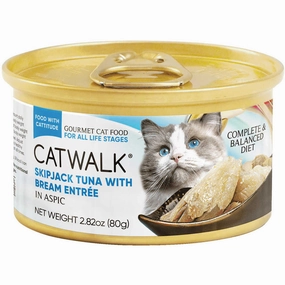 Catwalk Skipjack Tuna With Bream Entree In Aspic Canned Cat Food 80g dry cat food cat treats grain free cat food kitten treats cat dental treats