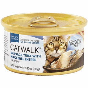 Catwalk Skipjack Tuna with Mackerel Entree In Aspic Canned Cat Food 80g dry cat food cat treats grain free cat food kitten treats cat dental treats