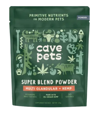 Cave Pets Multi Glandular   Hemp Super Blend Powder 120g Pouch pig feed piglet nutrition pig food pellets pig vitamins pig treats